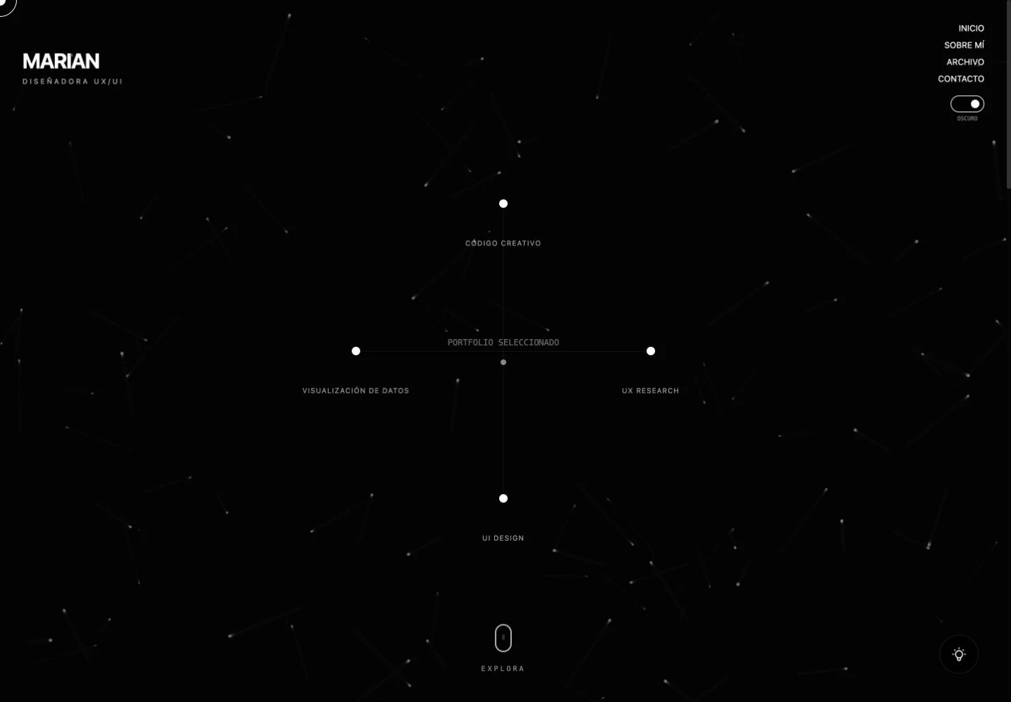 Captura de la web de Marian Portfolio